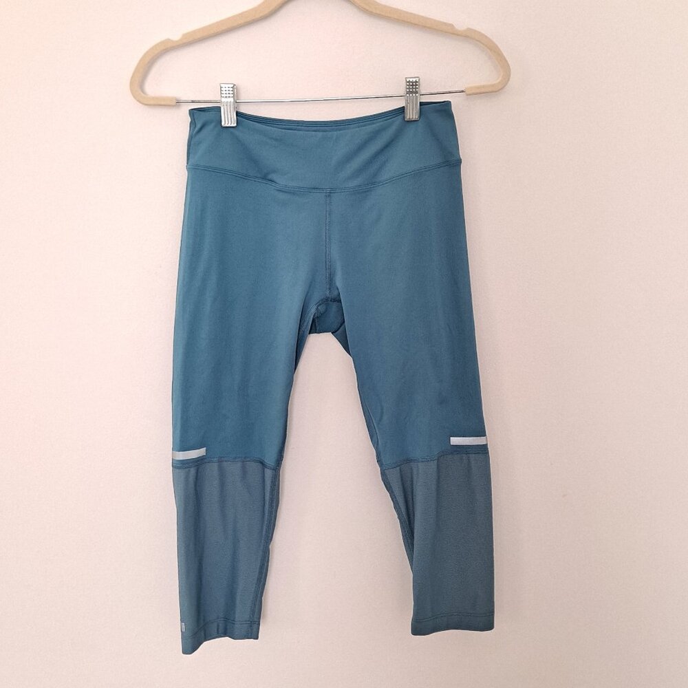 NOBULL Teal Blue High-Waist Cropped Leggings